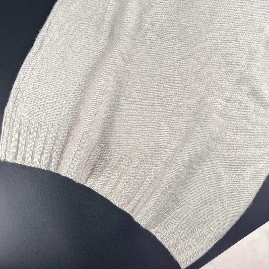 美品✨マーガレットハウエル ロールネック ニットベスト カシミヤ混 ライトグレー
