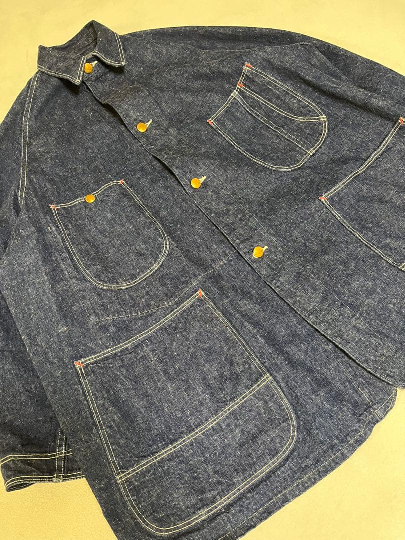 or slow 9oz オリジナルセルビッチルーズフィットデニムカバーオール F