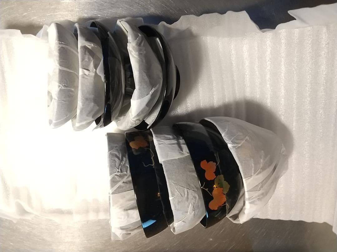 ◆蓋付き汁椀　お吸い物椀　雑煮椀　会津塗　5客　未使用品