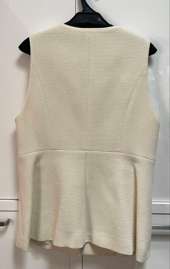 アナイ　ワッフルツイードペプラムジレ