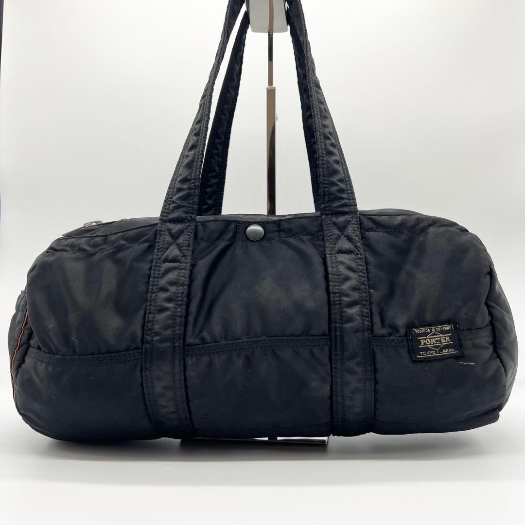 廃盤✨良品　PORTER　ポーター　ミニボストン　タンカー　黒　L　ドラムバッグ