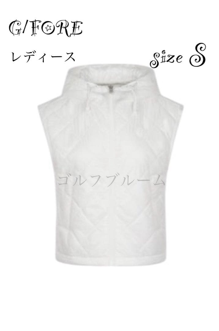 新品未使用新作G/FOREジーフォアレディースベストsizeSホワイト