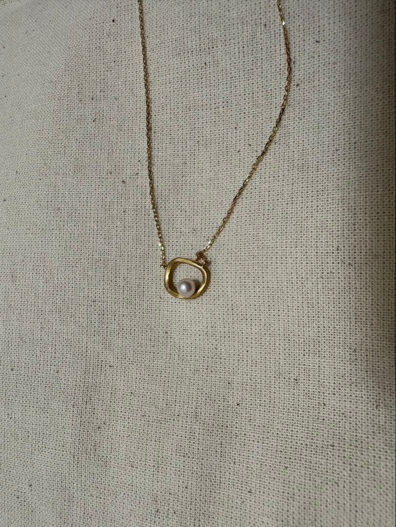 ete エテ K10 パールネックレス ゴールド 刻印あり