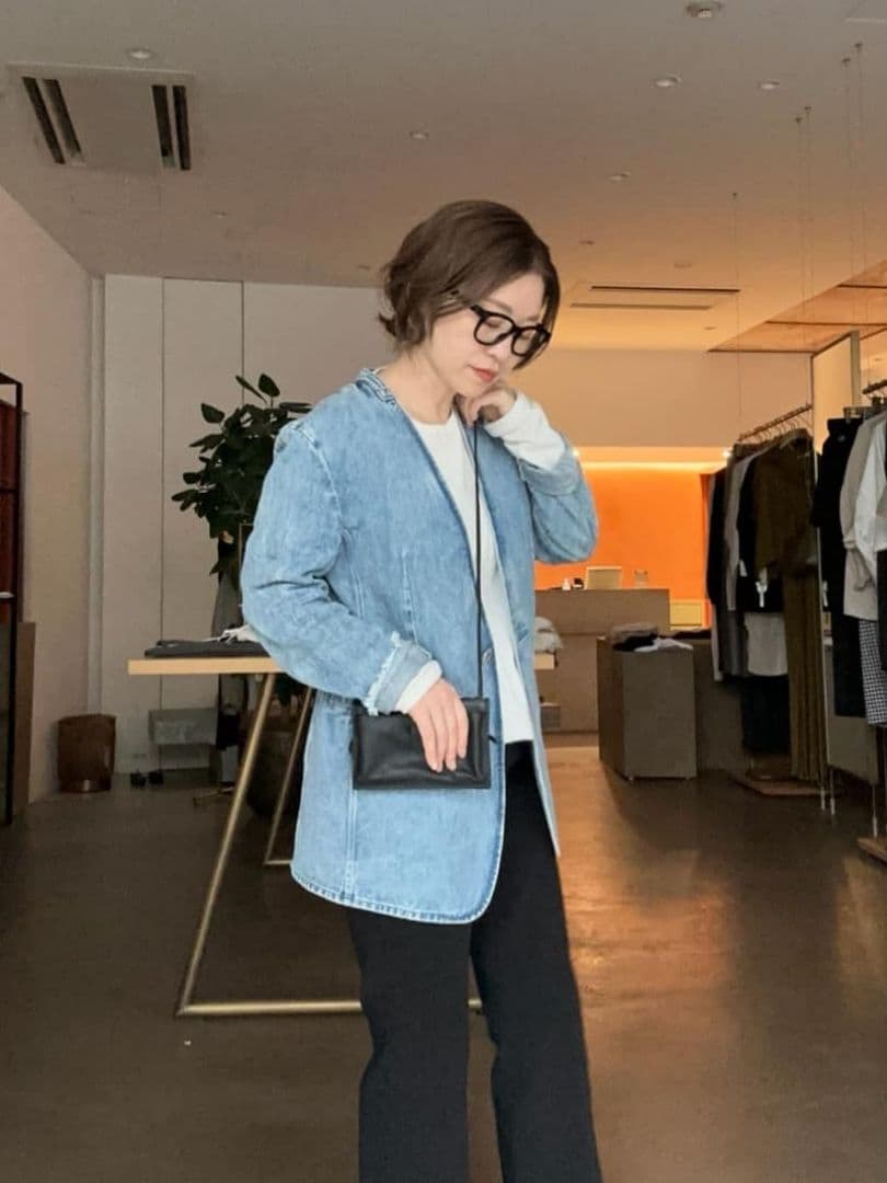 25SS DENIMノーカラージャケット