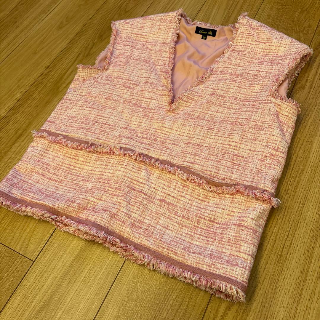 最終値下げ　美品　ドゥロワー drawer ベスト　ツイード