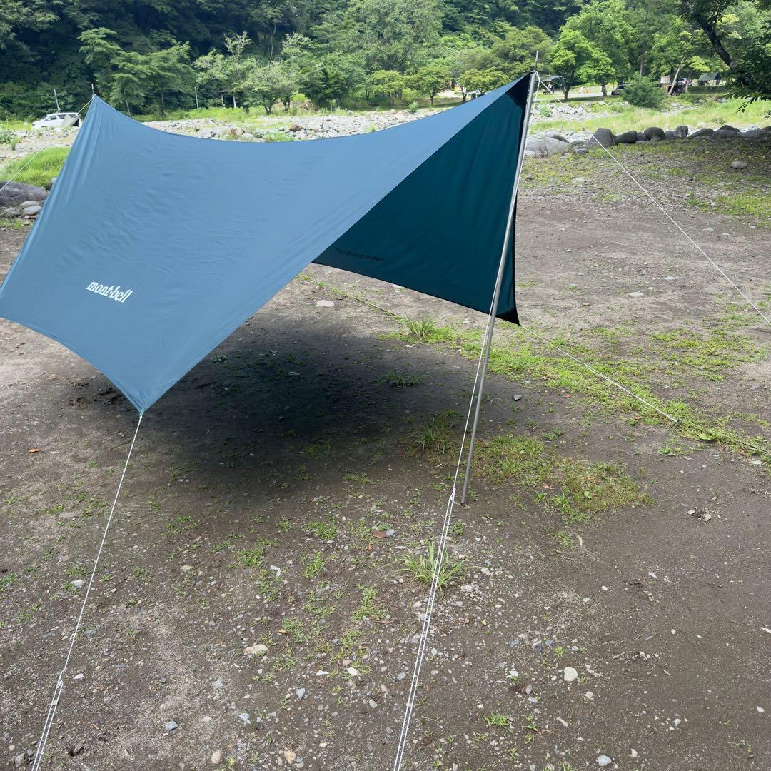美品モンベル　Mini Tarp HX ポール2本セット　ダークグリーン
