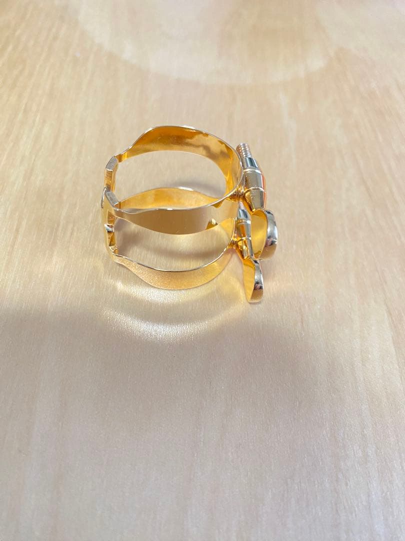 ハリソンハーツ アルトサックスリガチャー ゴールドプレート HALISON