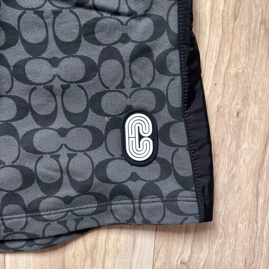 美品　コーチ　coach メンズ　ハーフパンツ　短パンショーツ　総柄　M 黒