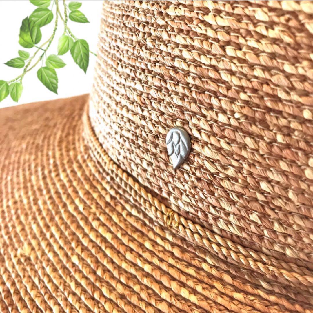 ヘレンカミンスキー　ラフィアハット　ハンドメイド　麦わら帽子　日除け　ナチュラル