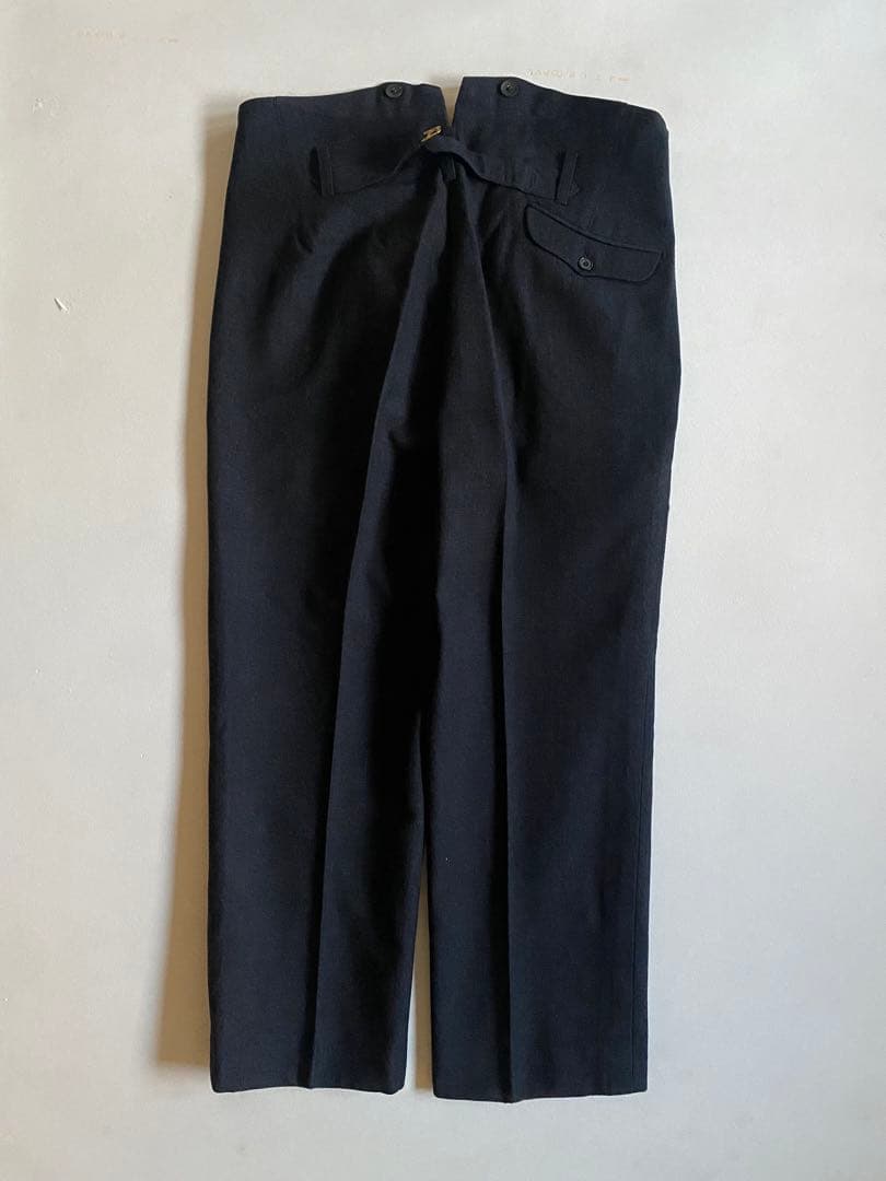 パンツ 50s- vintage buckle back wool slacks