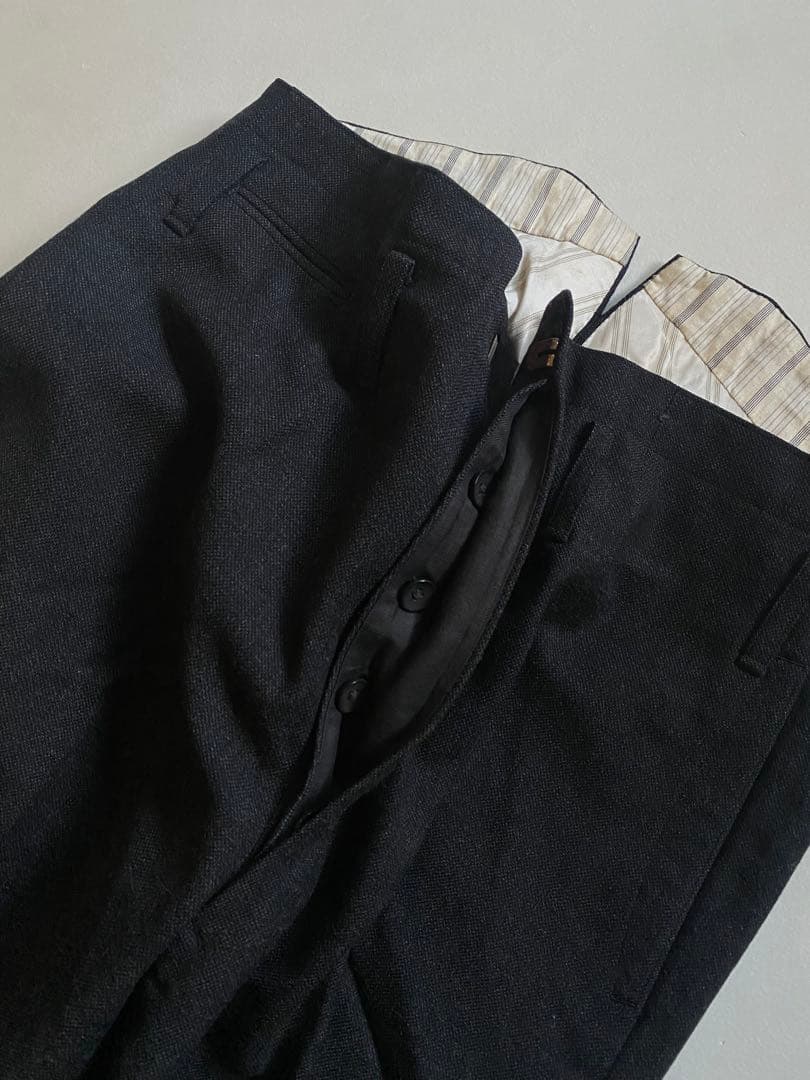 パンツ 50s- vintage buckle back wool slacks