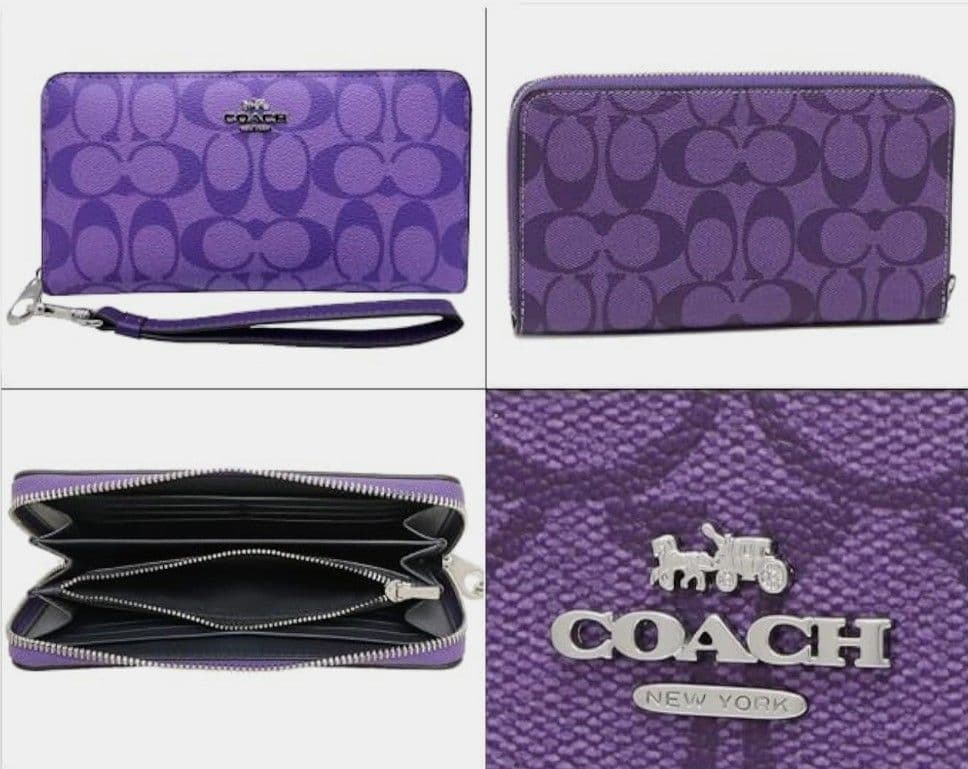 ✿新品未使用❀COACH 長財布パープル★　　　★アウトレットC4452★