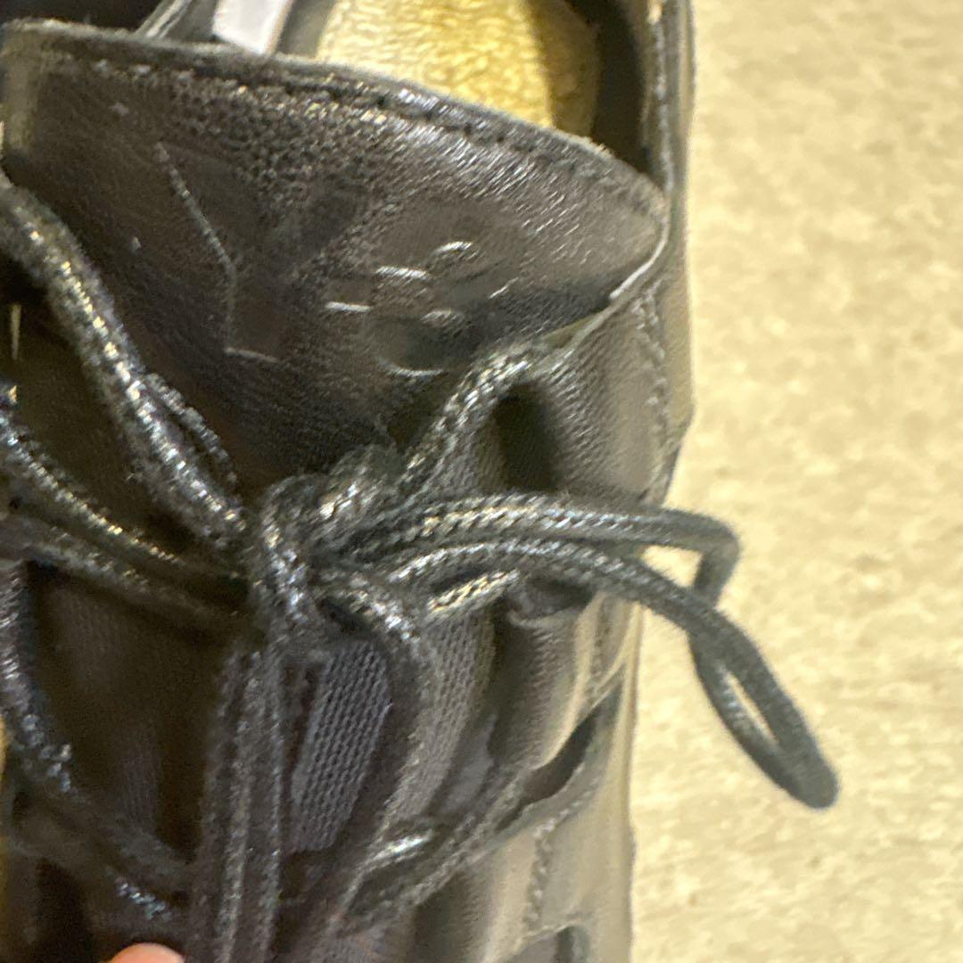 ヨウジヤマモト ハイヒールブーツ レースアップ　メッシュ レザー