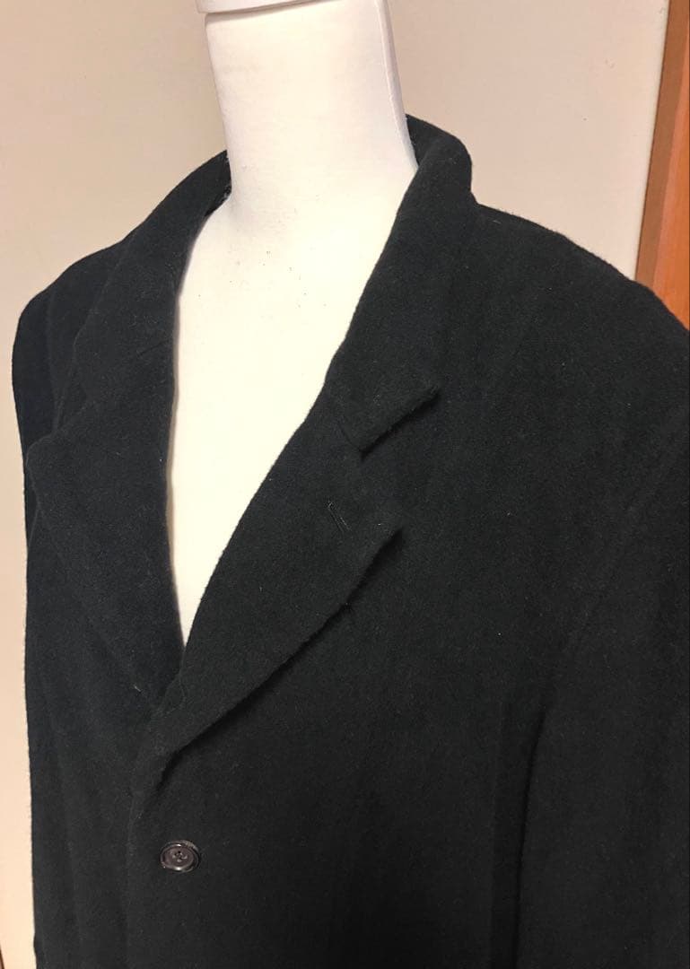 コムデギャルソンHOMMEプリュスエバーグリーンつまみやや厚手縮絨ライク 黒 L