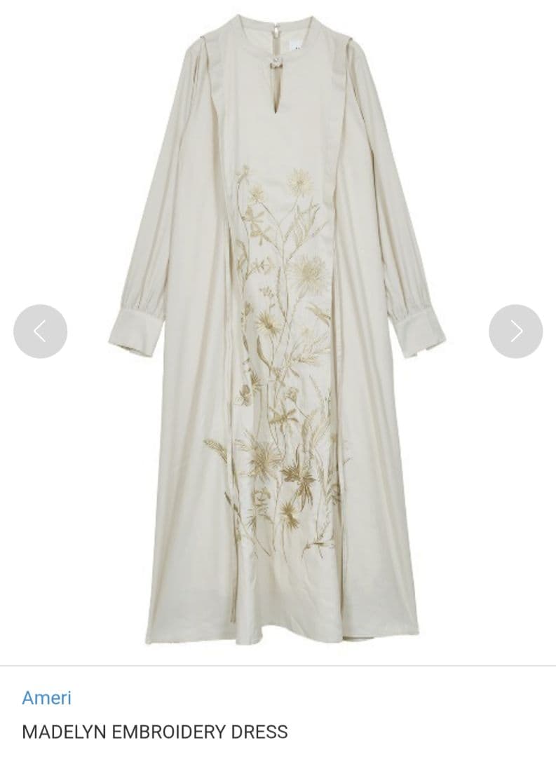 Ameri　MADELYN EMBROIDERY DRESS