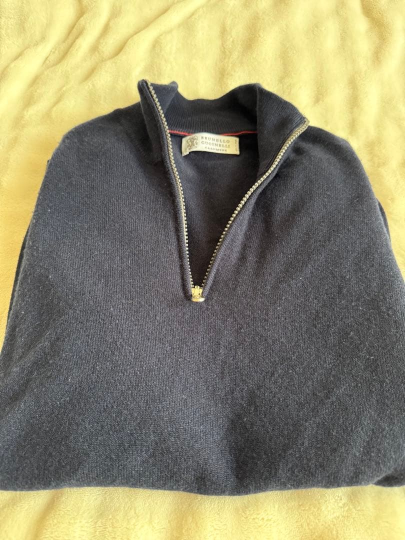 BRUNELLO CUCINELLI カシミヤ ジップアップセーター