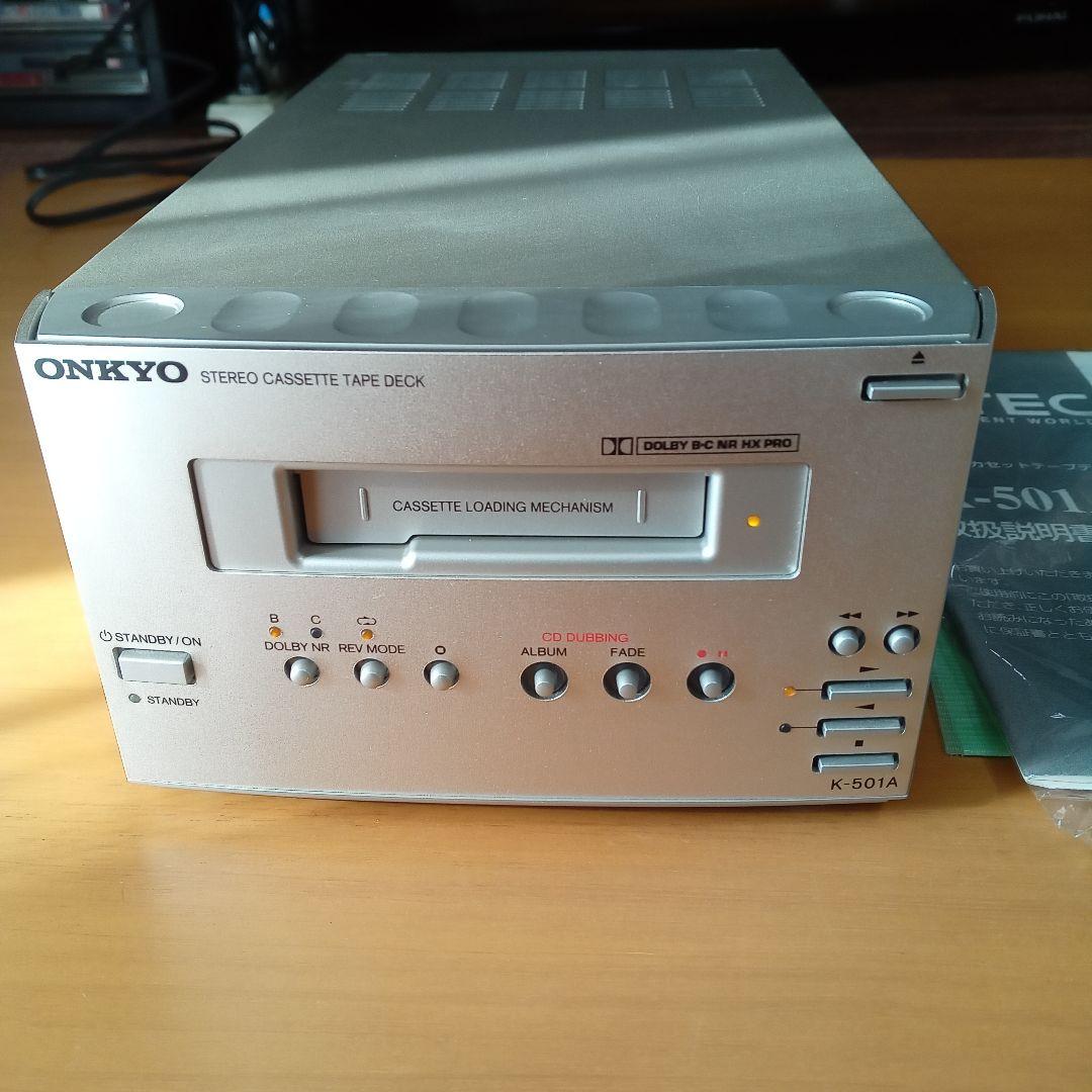 ONKYO K-501A カセットデッキ 録音再生ok INTEC メタル対応