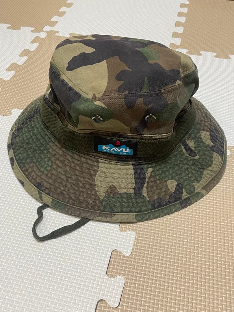 希少　STUSSY×KAVUコラボバケットハット　カモ柄