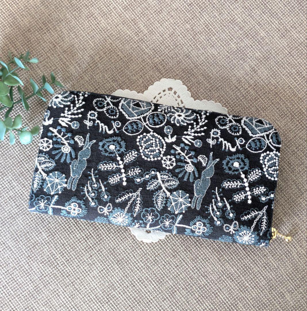 ミナペルホネン celebrate 長財布 ハンドメイド ダークネイビー