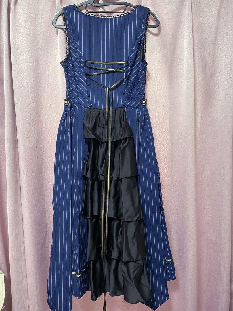 Bright Moon コルセットジャンパースカート ロリータ ネイビー