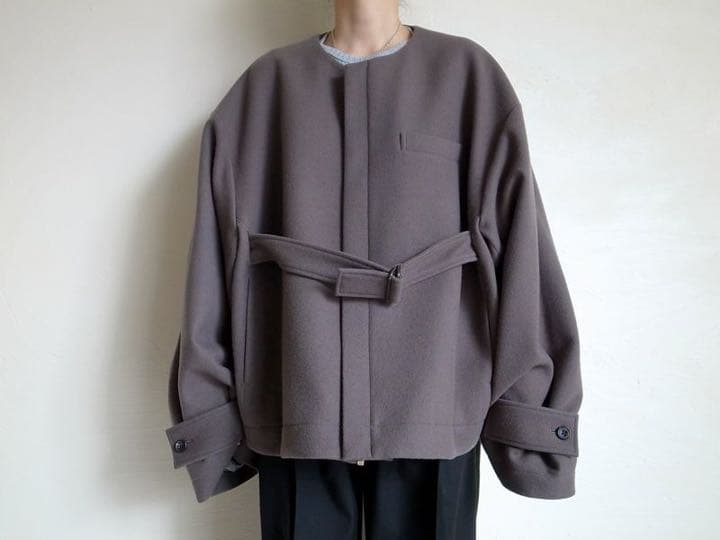 ジャケット・アウター stein 20AW NO COLLAR BELTED JACKET M