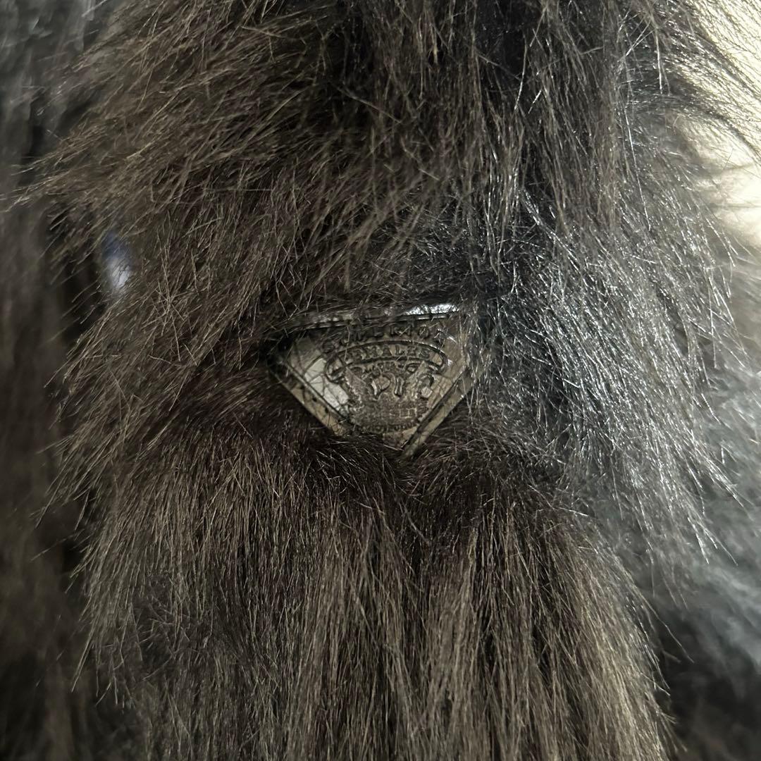 DIESEL ファーコート フード付き ブラック Y2K