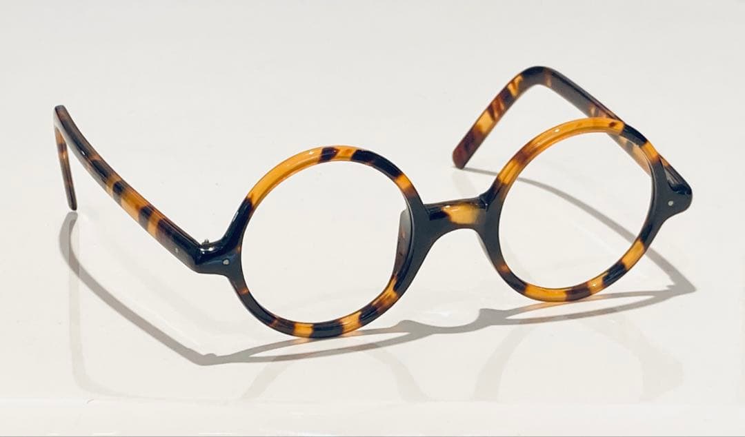 本べっ甲　ラウンド型眼鏡
