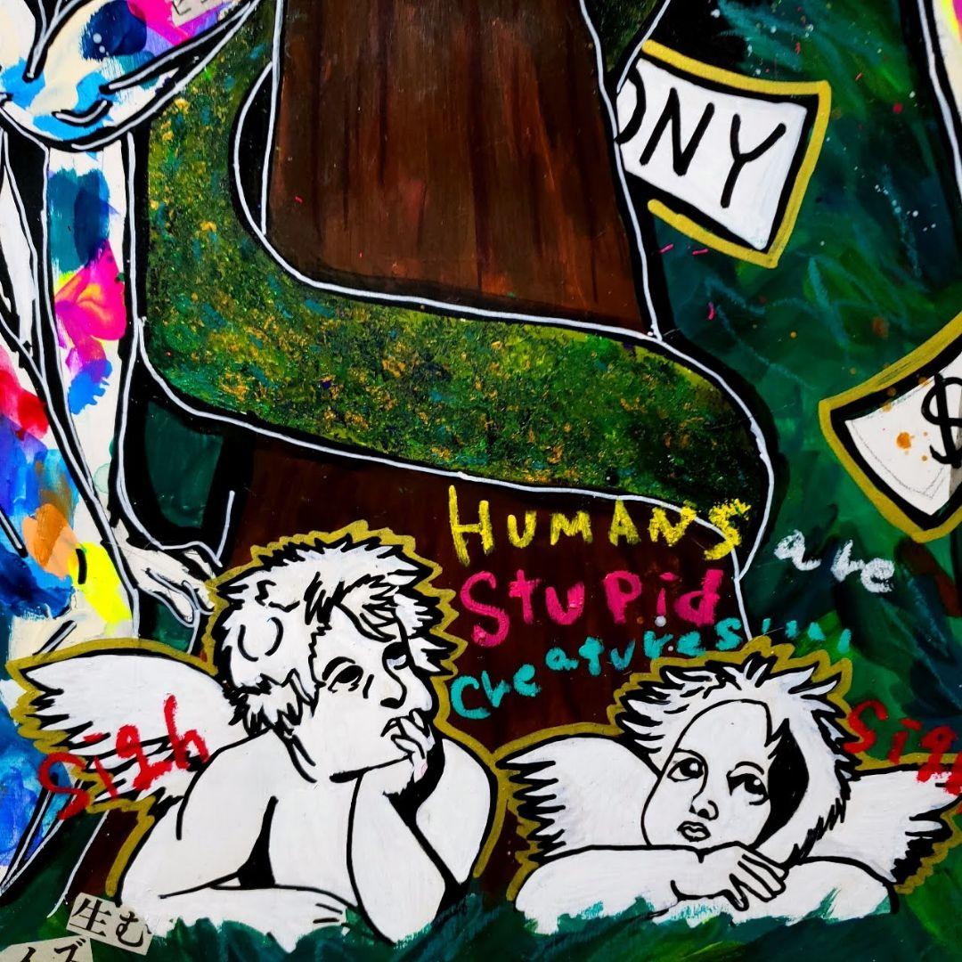 【一点物アートSALE/F25号】EDEN《陰謀論:都市伝説》