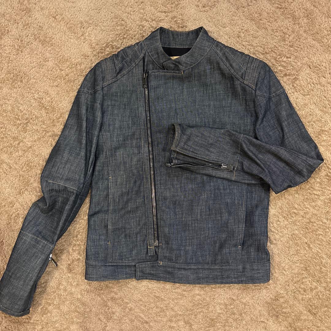 GUCCI ダークデニム ライダースジャケット