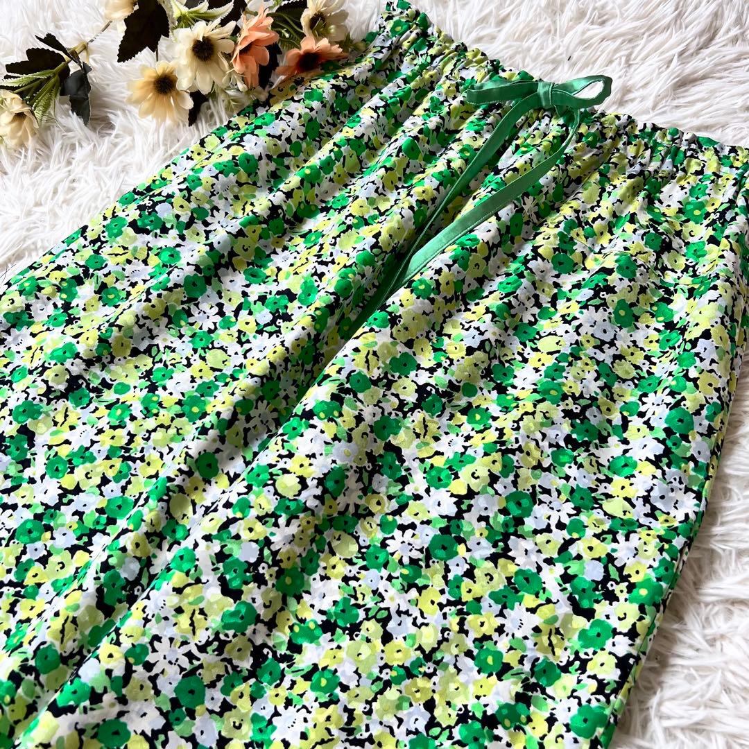 BLAMINK ブラミンク シルク 花柄 ドロスト パンツ