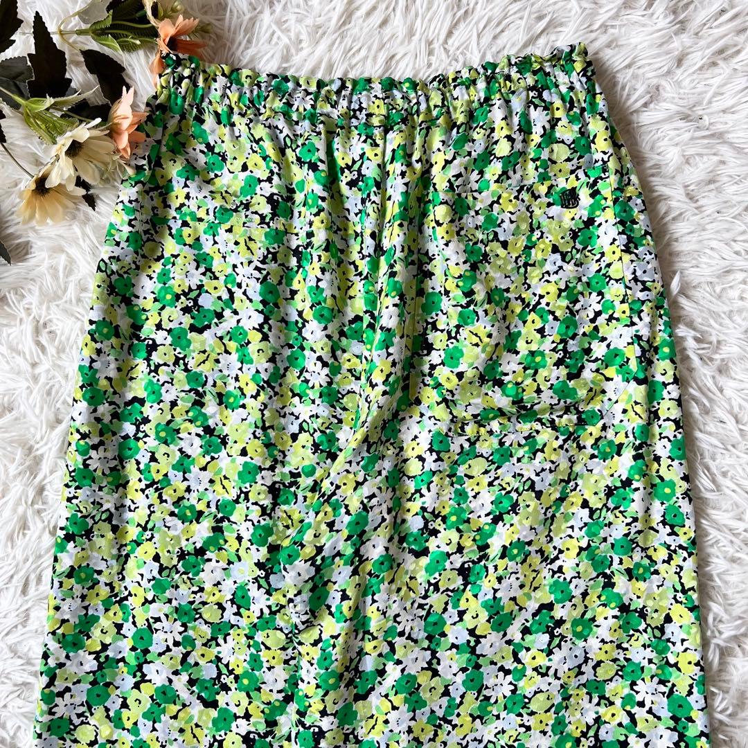 BLAMINK ブラミンク シルク 花柄 ドロスト パンツ