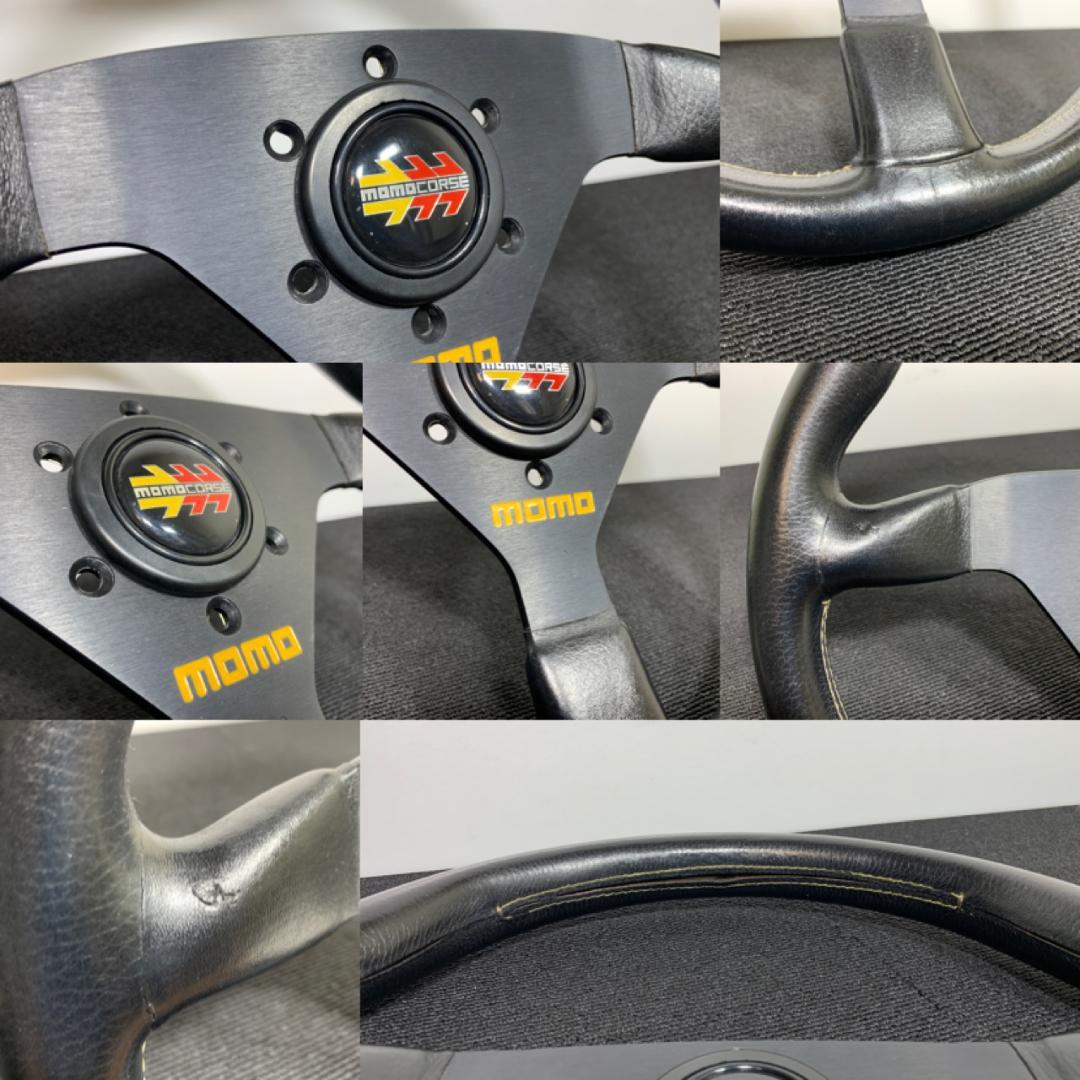 モモ ヴェローチェ レザーステアリング ホーンボタン付 92年製 当時物