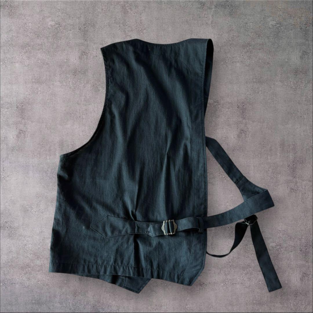 khoki 23SS アシンメトリーデザインベスト　サイズ2 ブラック