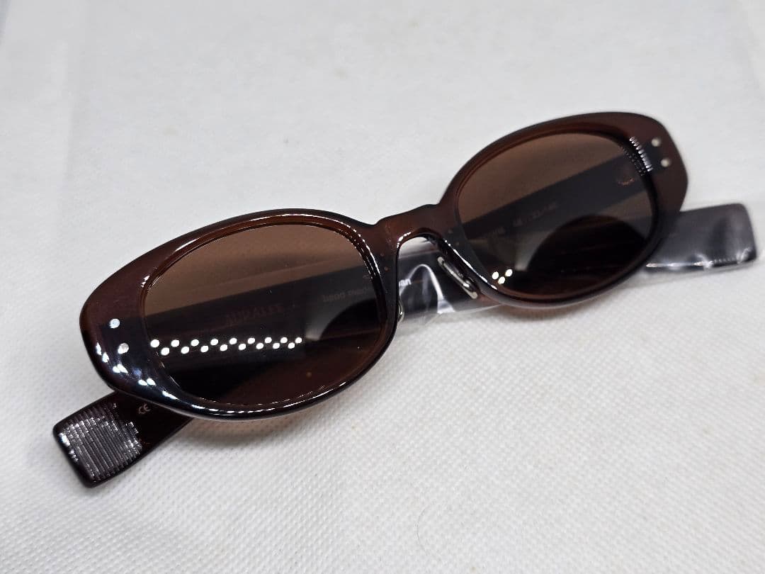 AURALEE ブラウン オーバルサングラス 49-22-146