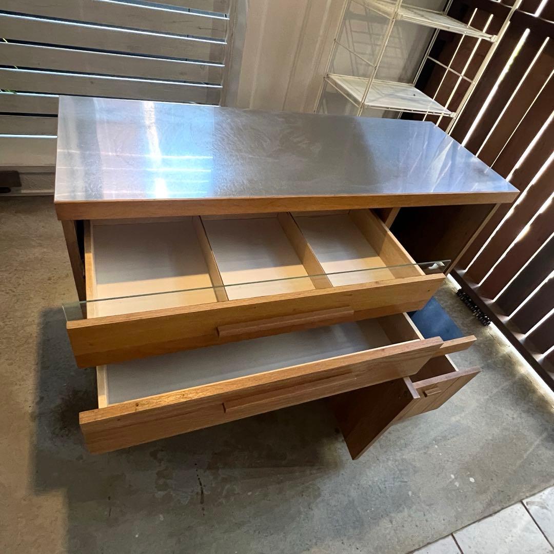 【けん】キッチンカウンター 食器棚北欧風 東馬 大川家具 OCTA120