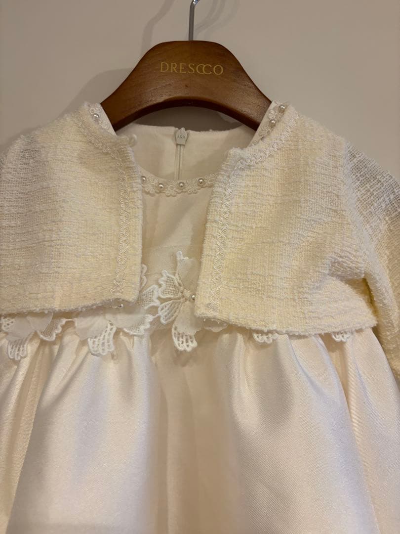 ✴︎美品✴︎ DRESCCO ベビードレス&ボレロ 80cm(2号)ホワイト