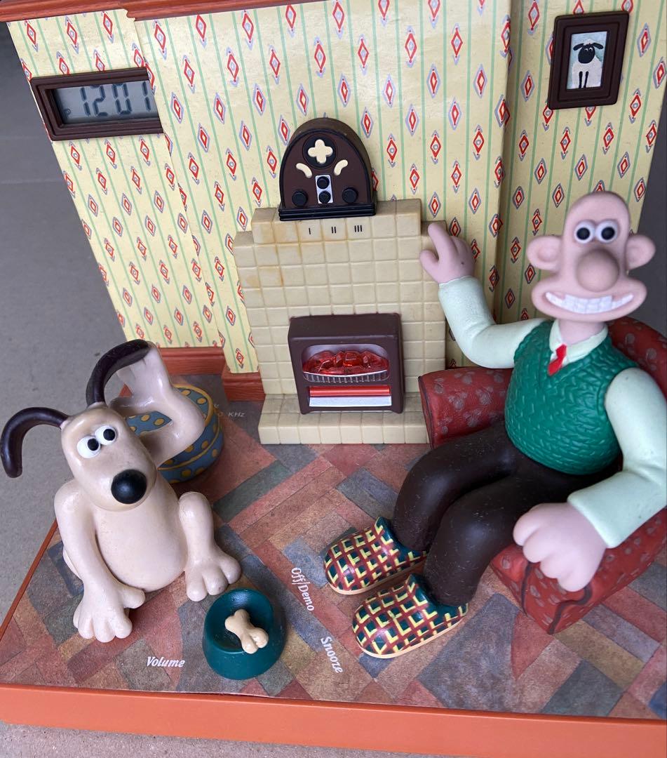 【ウォレスとグルミット】ラジオ付トーキングアラームクロック【英国ビンテージトイ】