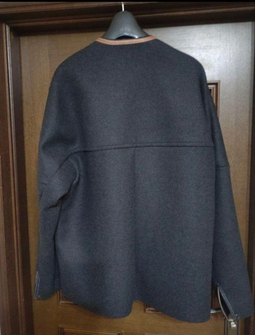 SUNSEA 23AW melton blousonノーカラージャケット