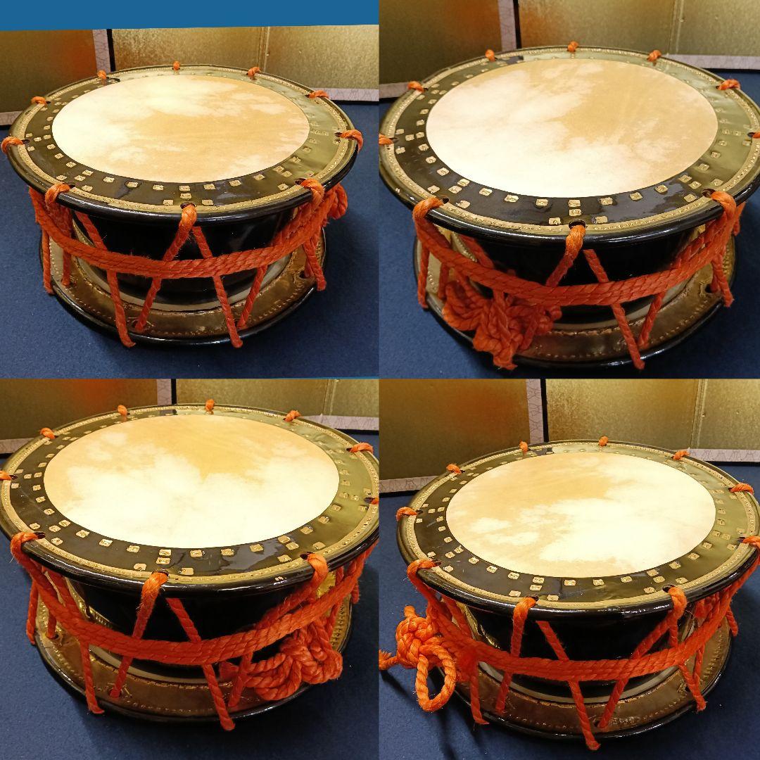 タカユウ和太鼓 台座透かし彫 組み立 和楽器 打楽径36cm 良音AJ81