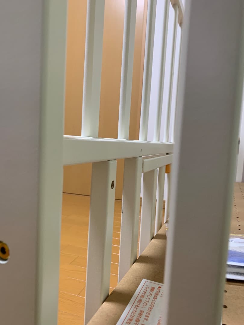 ベビーベッド　カトージ　木製　車輪付き　120cm×70cm