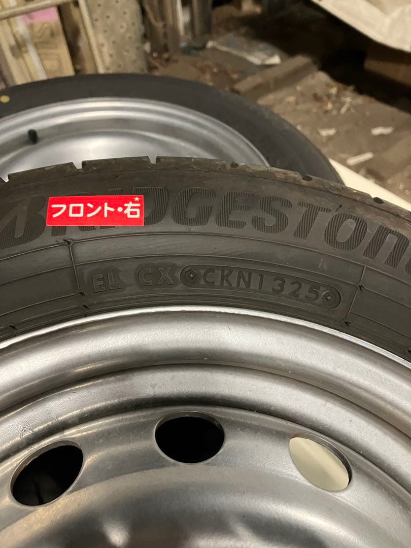 ゆ*る様 2025年製 14インチ メッキスチールタイヤ NEWNO [送料込み