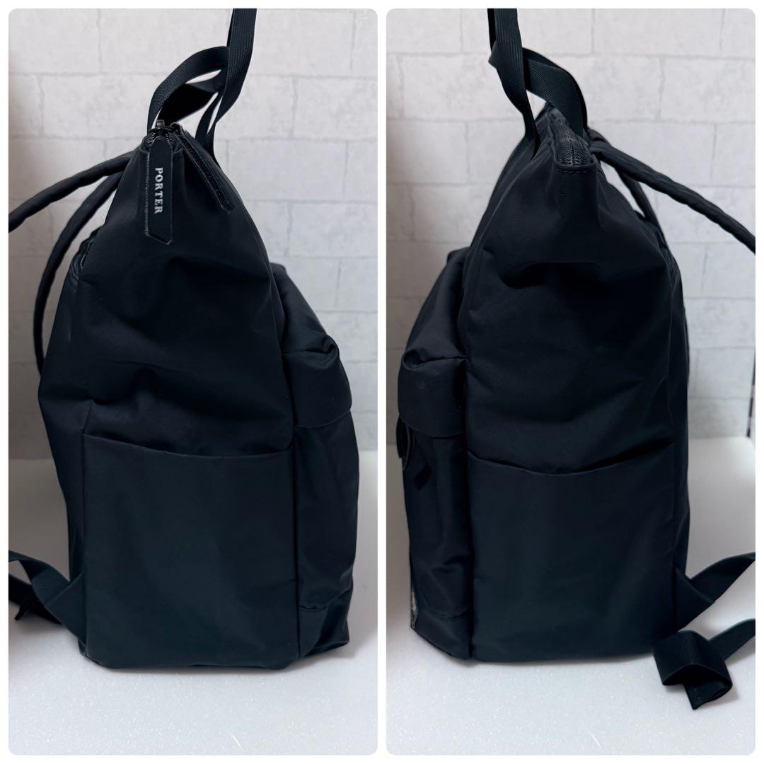 未使用級 ポーター ムース 2way デイパック L ブラック