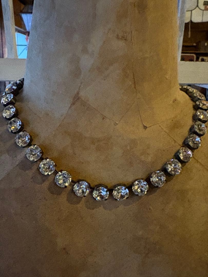 ❺ 戦前ヴィンテージ ✨ ペーストストーンネックレス　アールデコ〜戦中初期