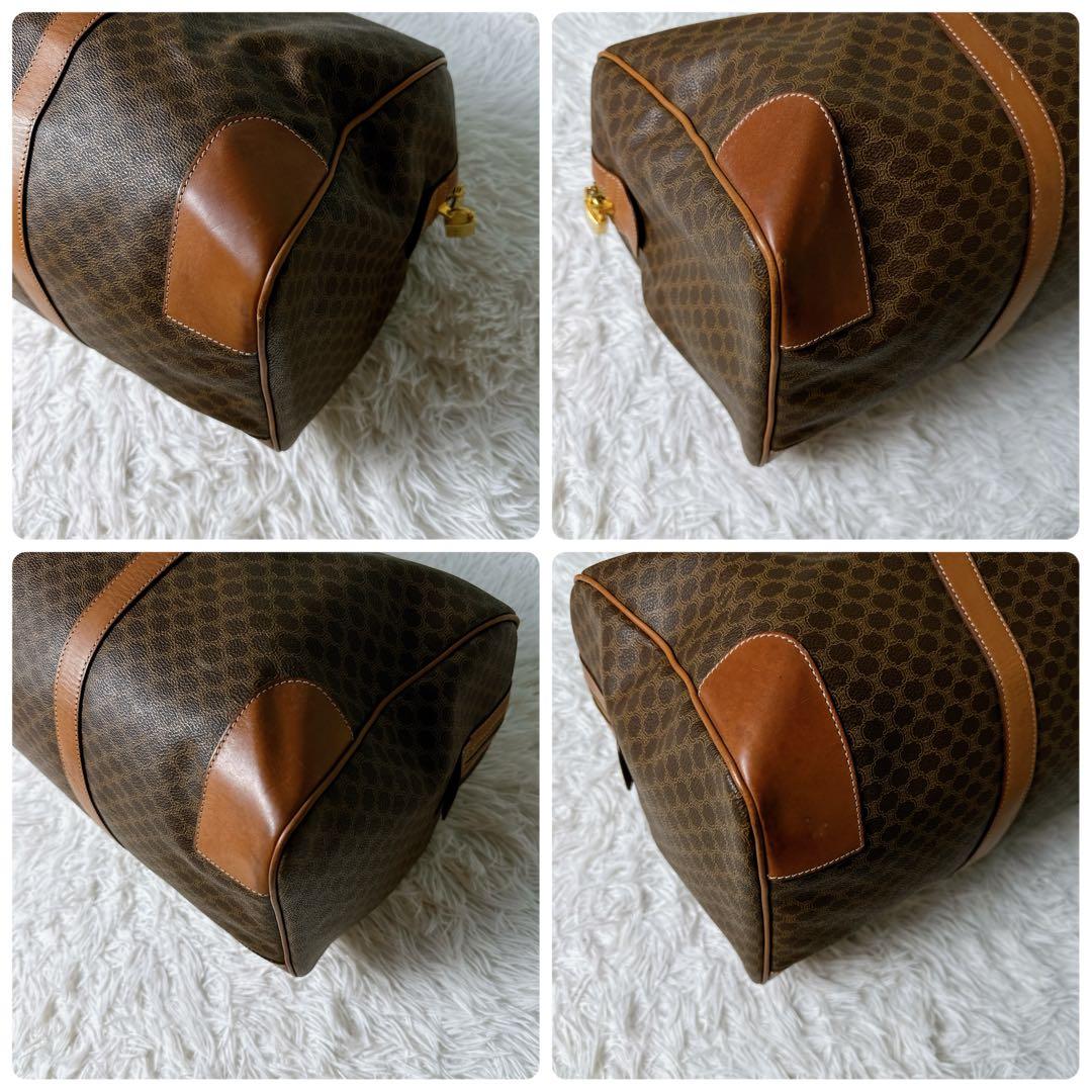 美品✨セリーヌ ボストンバック 大容量 マカダム柄 トリオンフ 鍵付 ネームタグ