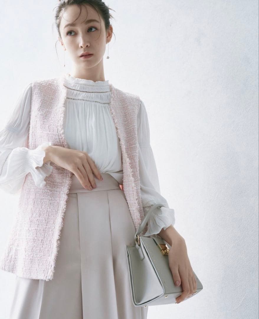 【2/8まで！】セルフォード　ツイードペプラムジレ