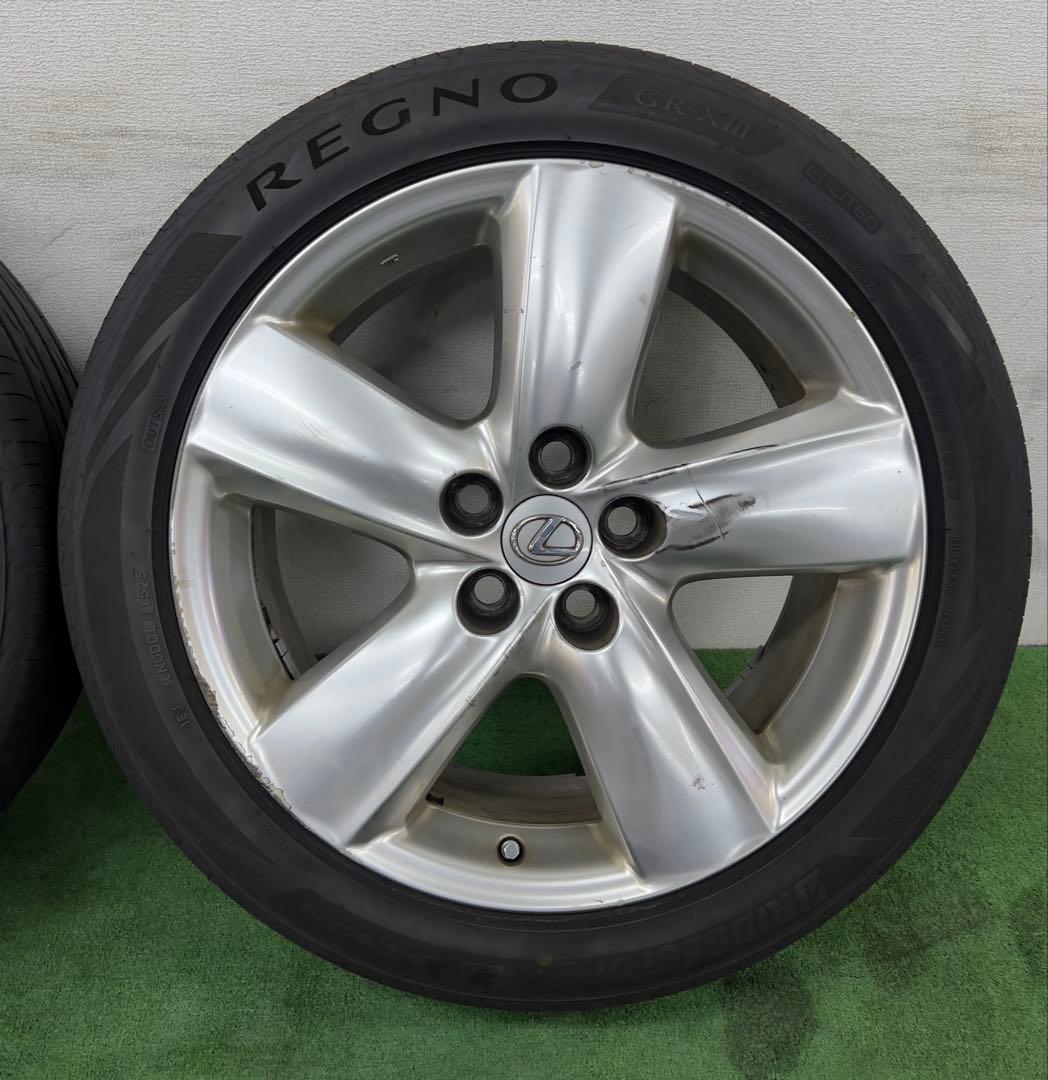レクサスLS460 純正19インチホイール/ブリヂストンタイヤ 2025年タイヤ