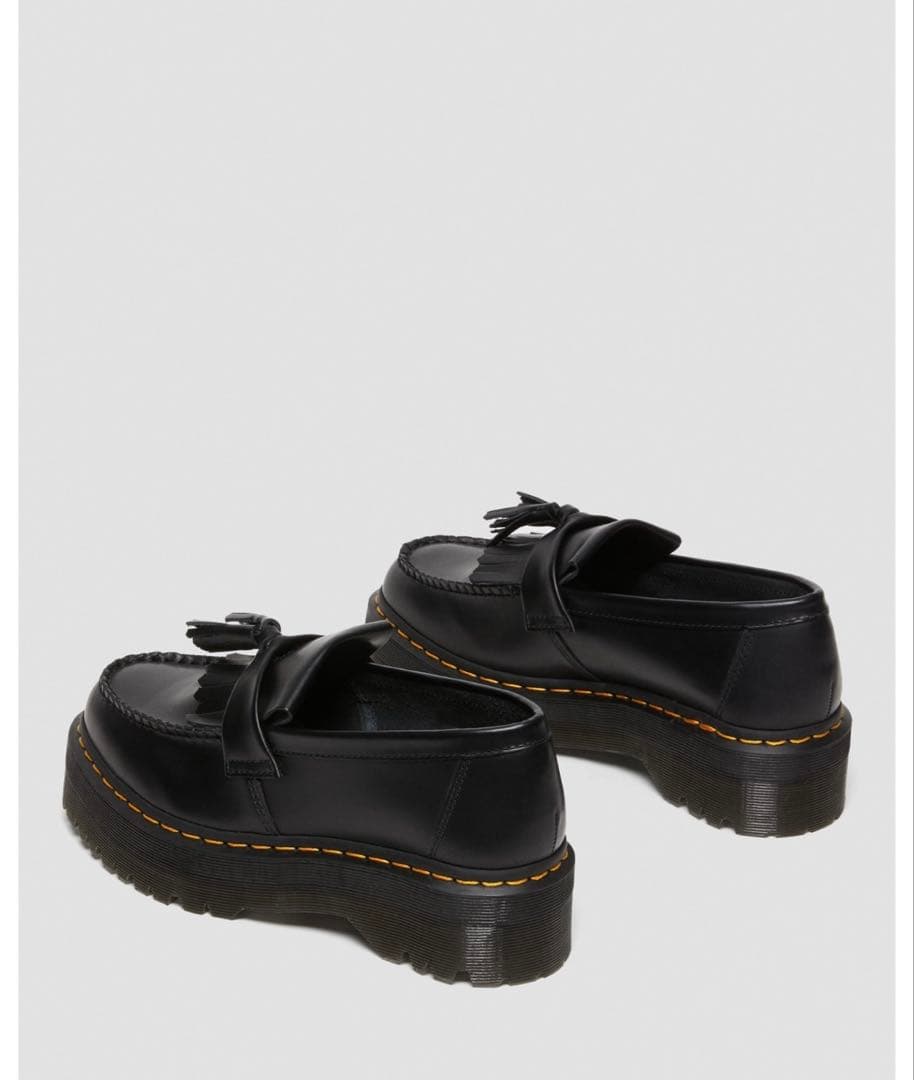 Dr.Martens(ドクターマーチン)フリンジ付き黒ローファー厚底 UK5