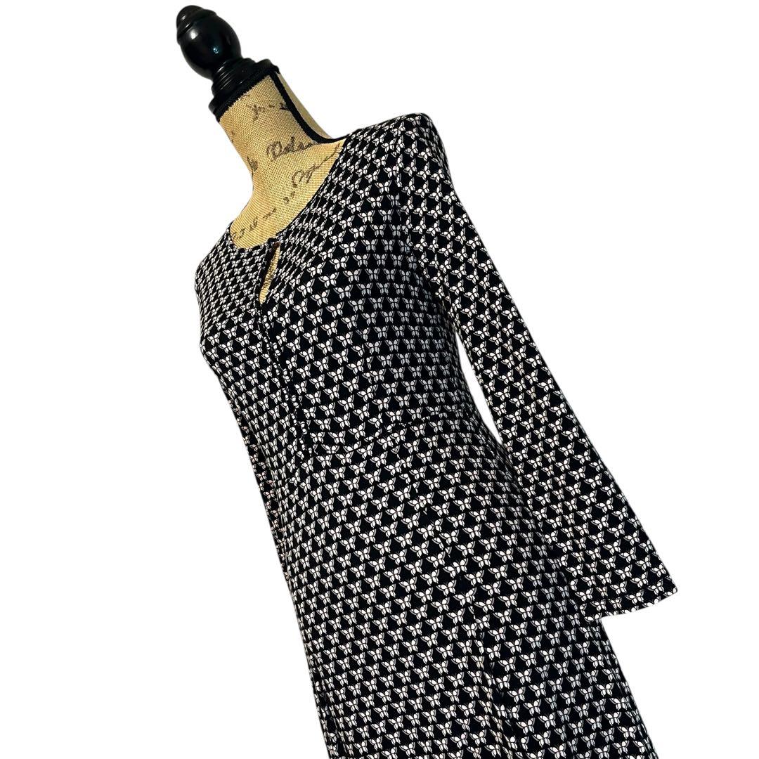 フ*ー様 【蝶々】【S】Max Mara 洗える ストレッチ ワンピース レディ