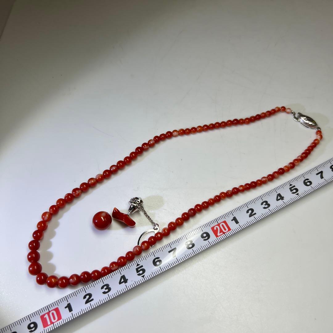 本血赤珊瑚　玉ネックレス、玉等　21g 東Y8-0129☆2Fトヒオ
