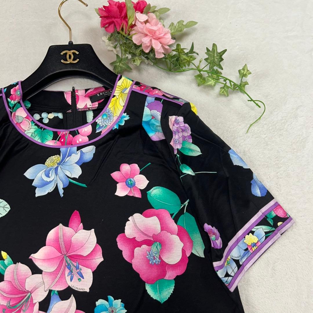 K449 新品未使用 XL レオナール 大きいサイズ カットソー レディース